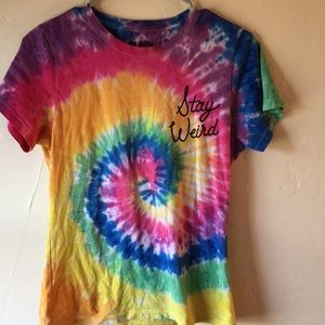 Tie-dyed short sleeve shirt